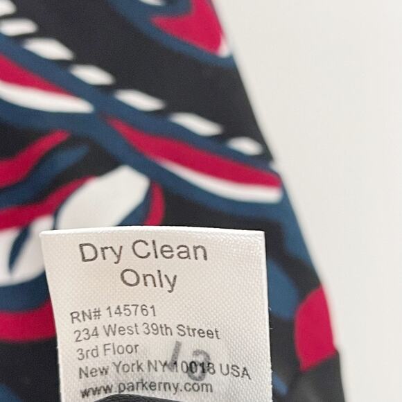 Parker Draped Sleeve Blouse Cold Shoulder Ruffle Pieced Paisley Print Black M - Picture 10 of 12